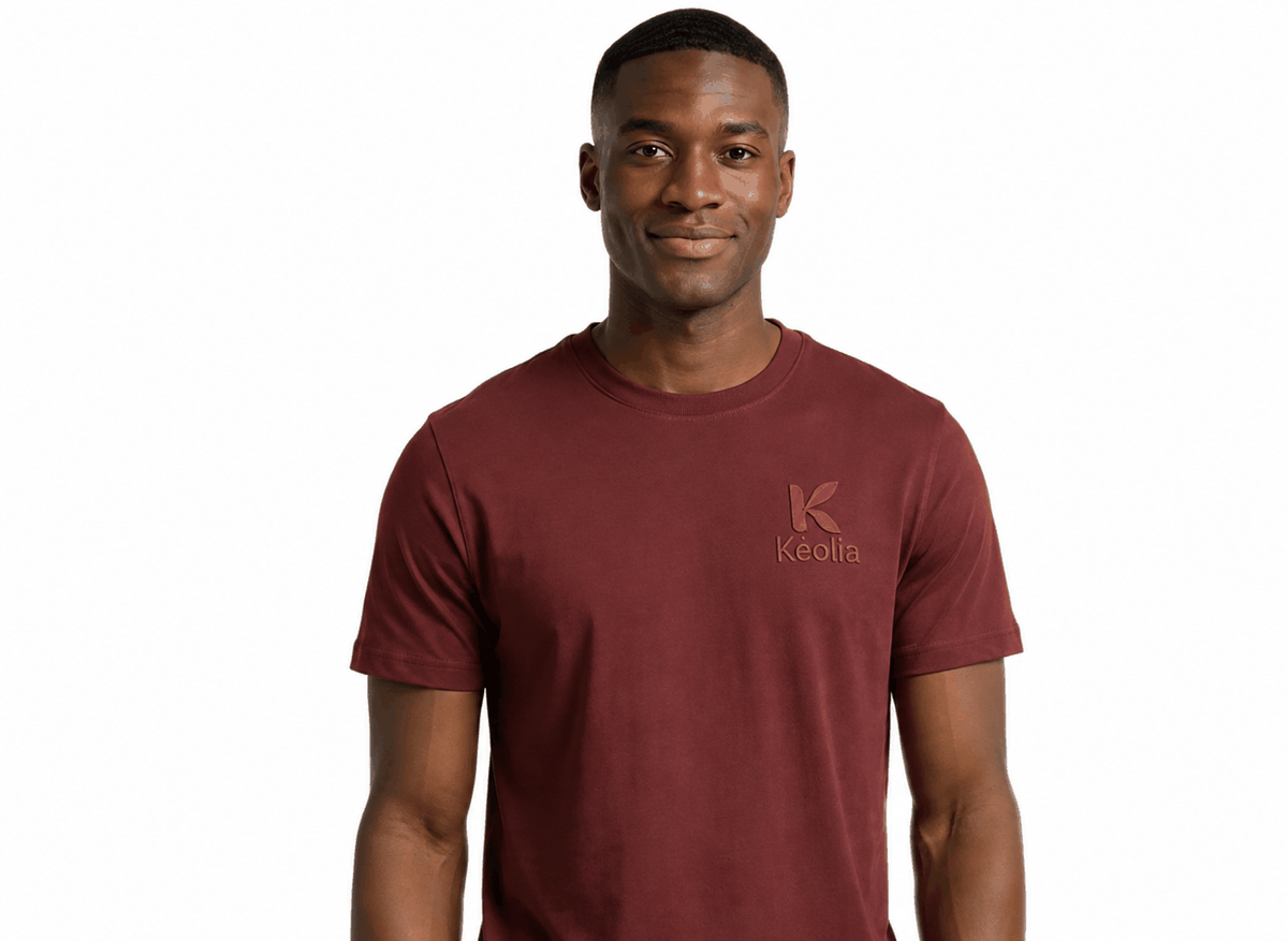 T-shirt bio organique unisexe coton biologique couleur moutarde
